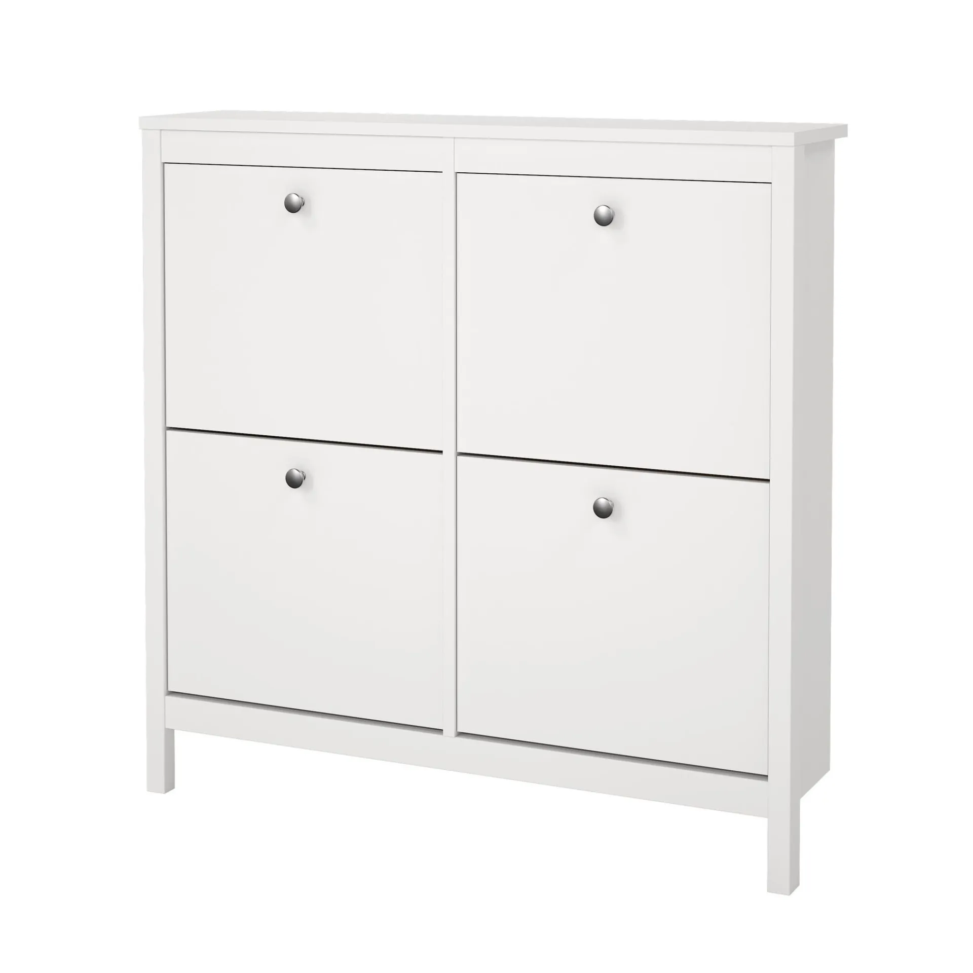 Tvilum Gangoppbevaring-Vallvidera Skoskap med 4 rom 103x25x103 cm Hvit