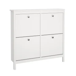 Tvilum Gangoppbevaring-Vallvidera Skoskap med 4 rom 103x25x103 cm Hvit