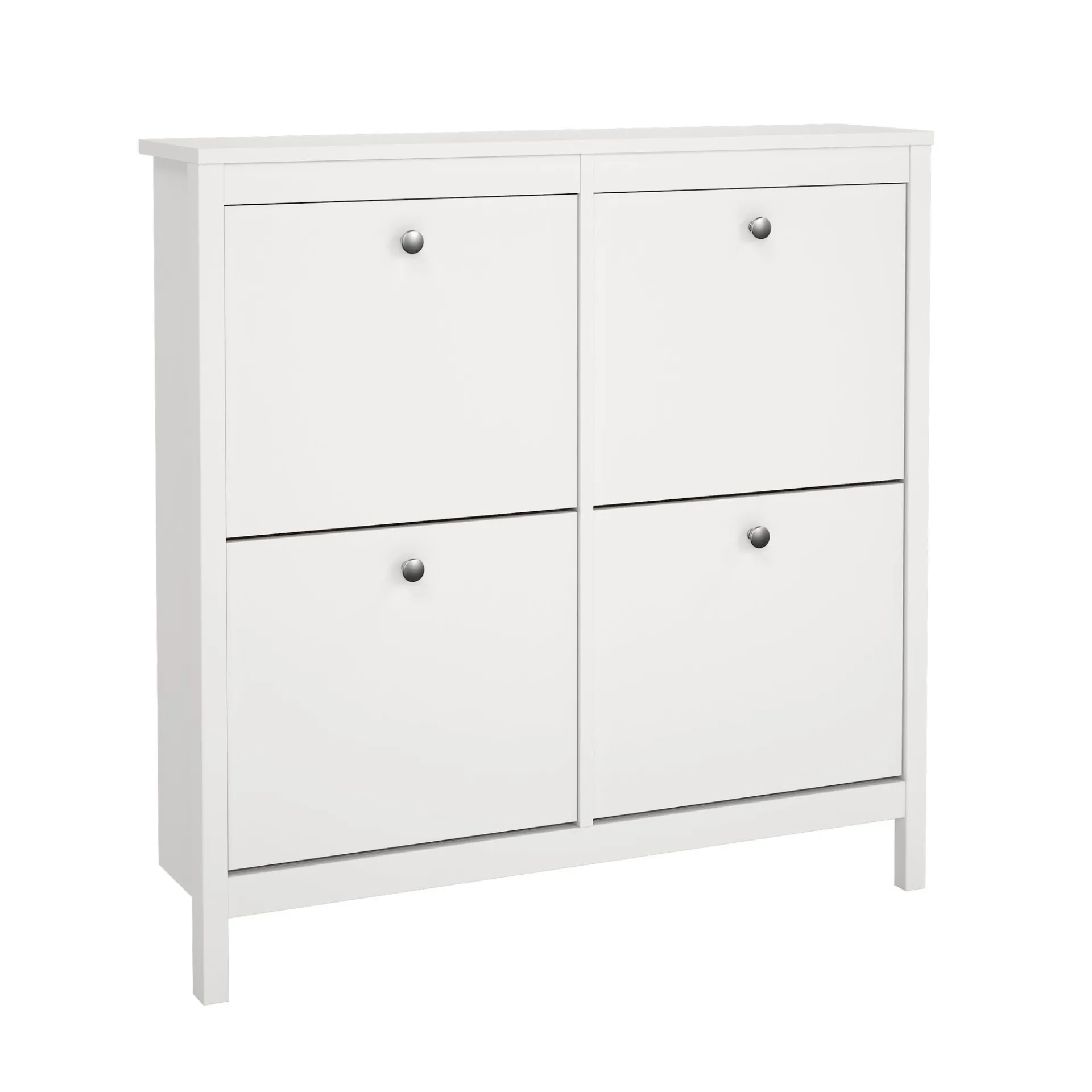 Tvilum Gangoppbevaring-Vallvidera Skoskap med 4 rom 103x25x103 cm Hvit