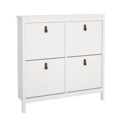 Tvilum Gangoppbevaring-Vallvidera Skoskap med 4 rom 103x25x103 cm Hvit