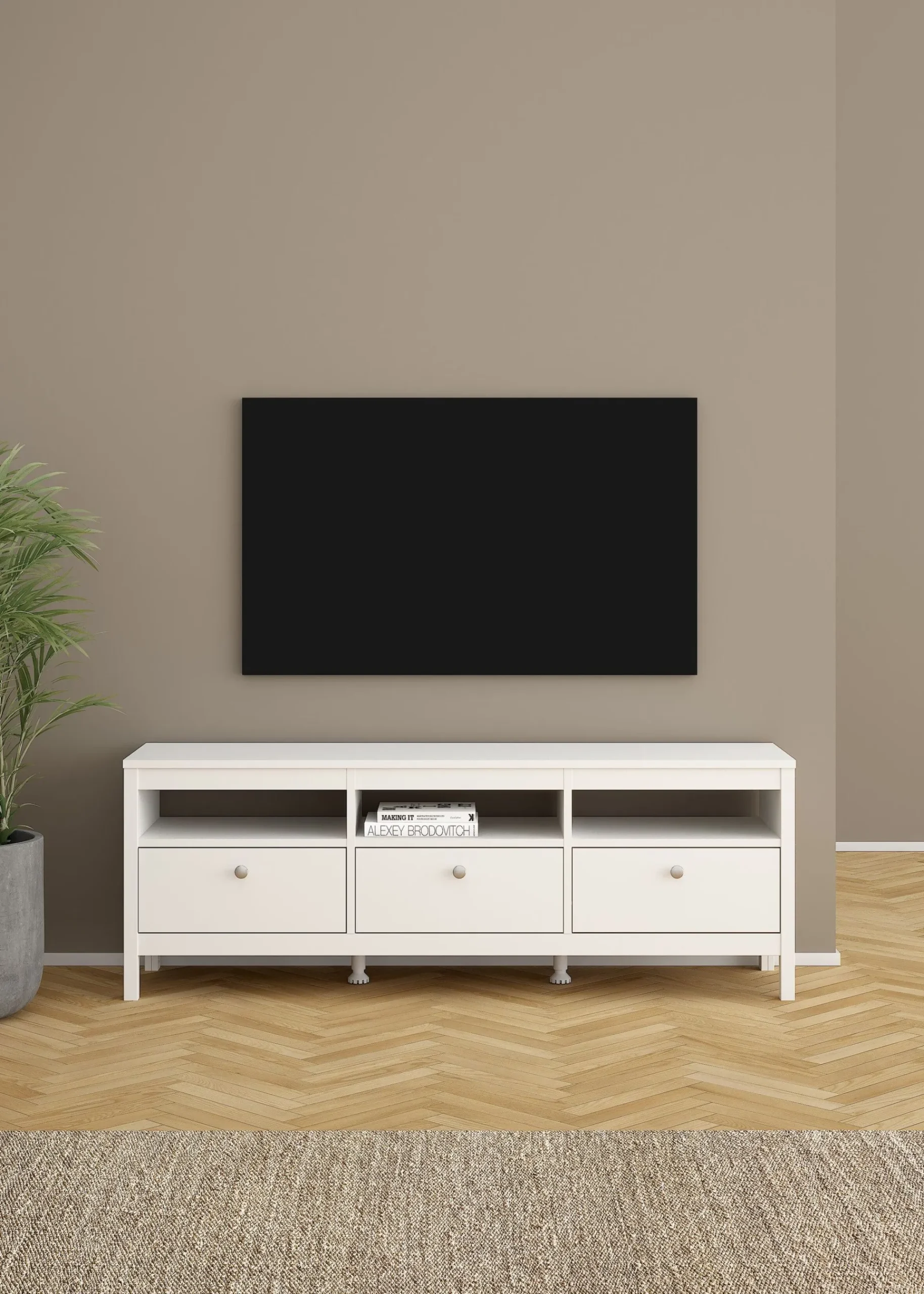 Tvilum Vallvidera TV-benk med 3 skuffer 151 cm