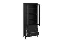 Scandinavian Choice Vitrineskap|Skap-Vallvidera Vitrineskap 78,05x199 cm Svart