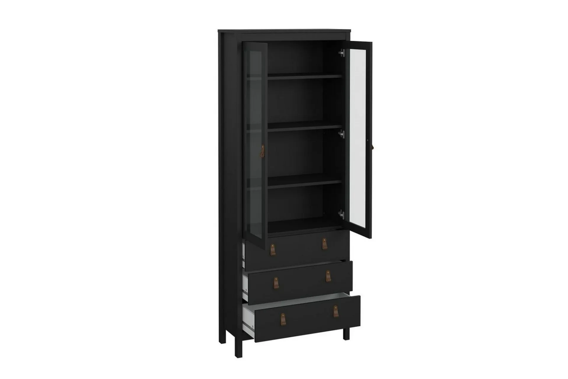 Scandinavian Choice Vitrineskap|Skap-Vallvidera Vitrineskap 78,05x199 cm Svart