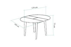 Spisebord & Kjøkkenbord-Valsot Rundt Lite Spisebord 100 cm Valnöt
