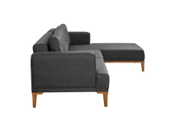 Sofa Med Sjeselong-Valsot 4-seters Sofa med Divan Antracit