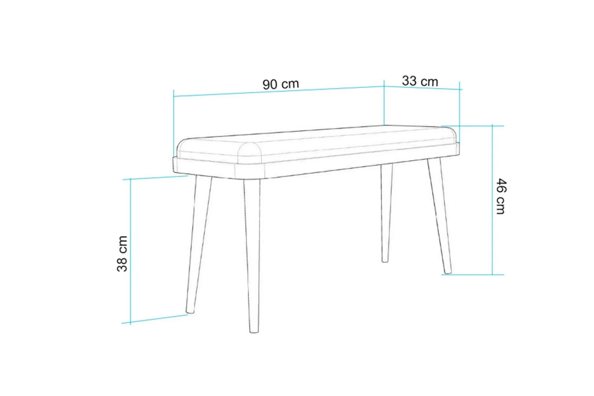 Entrebenk|Benk-Valsot Sittebenk 33 cm Eik,Antracit