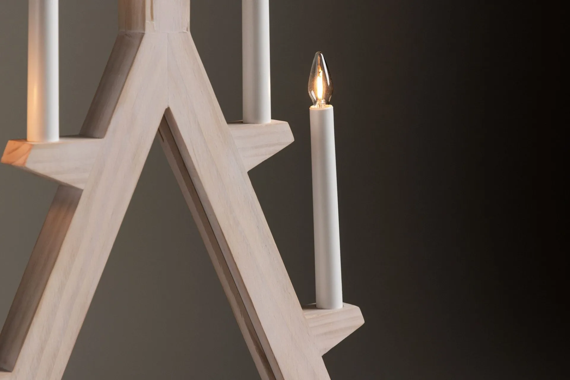Venture Home Julelys|Adventsstake-Val Thoren Adventsstake 60 cm Hvit