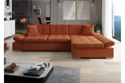 Sofa Med Sjeselong-Vananda Sofa med Sjeselong 3-seter Orange