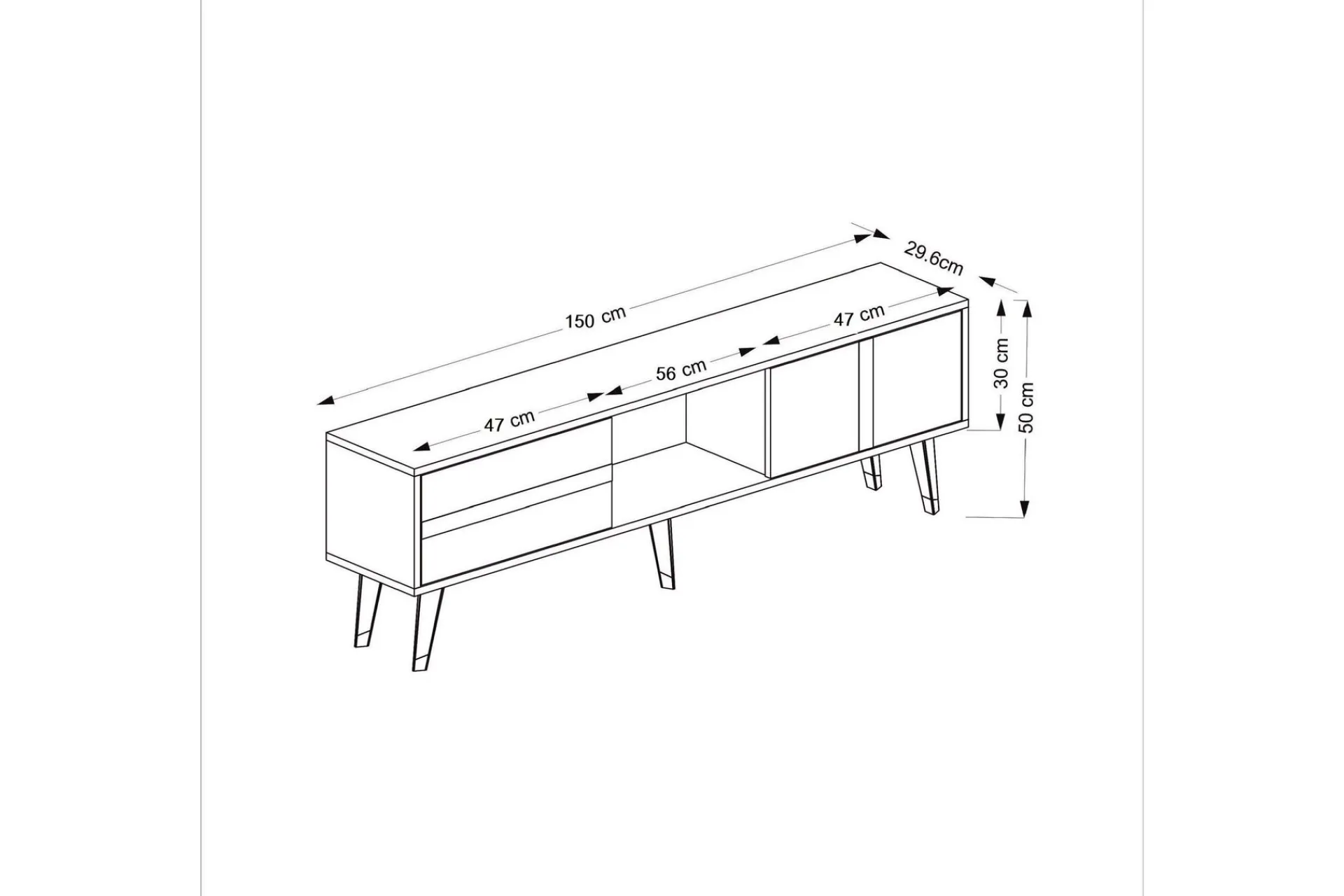 Vania TV-benk 150 cm