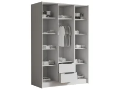 Garderober & Garderobesystem-Varros Garderobeskapeskap med speil 150x216 cm Hvit