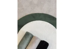KM Home Utendørstepper-Vaskbart teppe Soft Rund Lin Beige