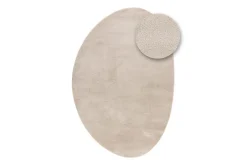 KM Home Flatvevde Tepper-Vaskbart teppe Soft Shape Lin Beige