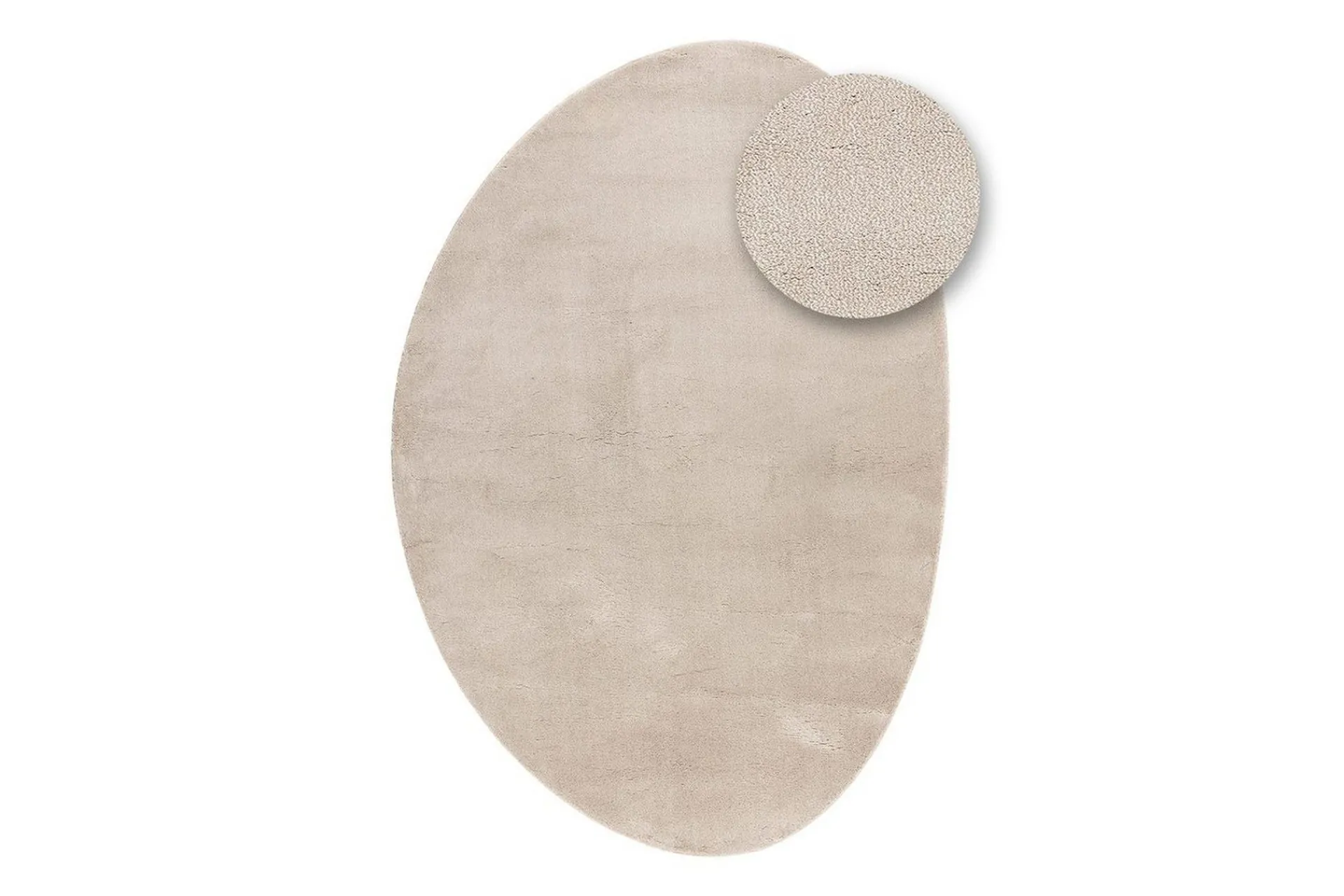 KM Home Flatvevde Tepper-Vaskbart teppe Soft Shape Lin Beige