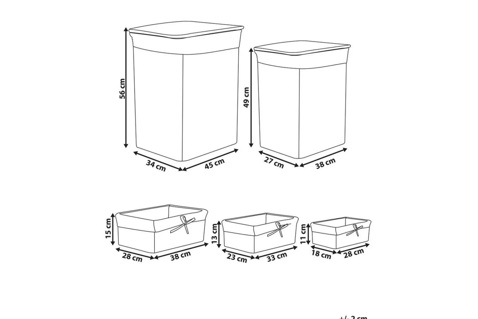 Vaskekurver Ella Grå/hvit