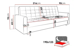 Velour Sofa & Fløyel Sofa-Veasna Sovesofa Bonica Sammet 2