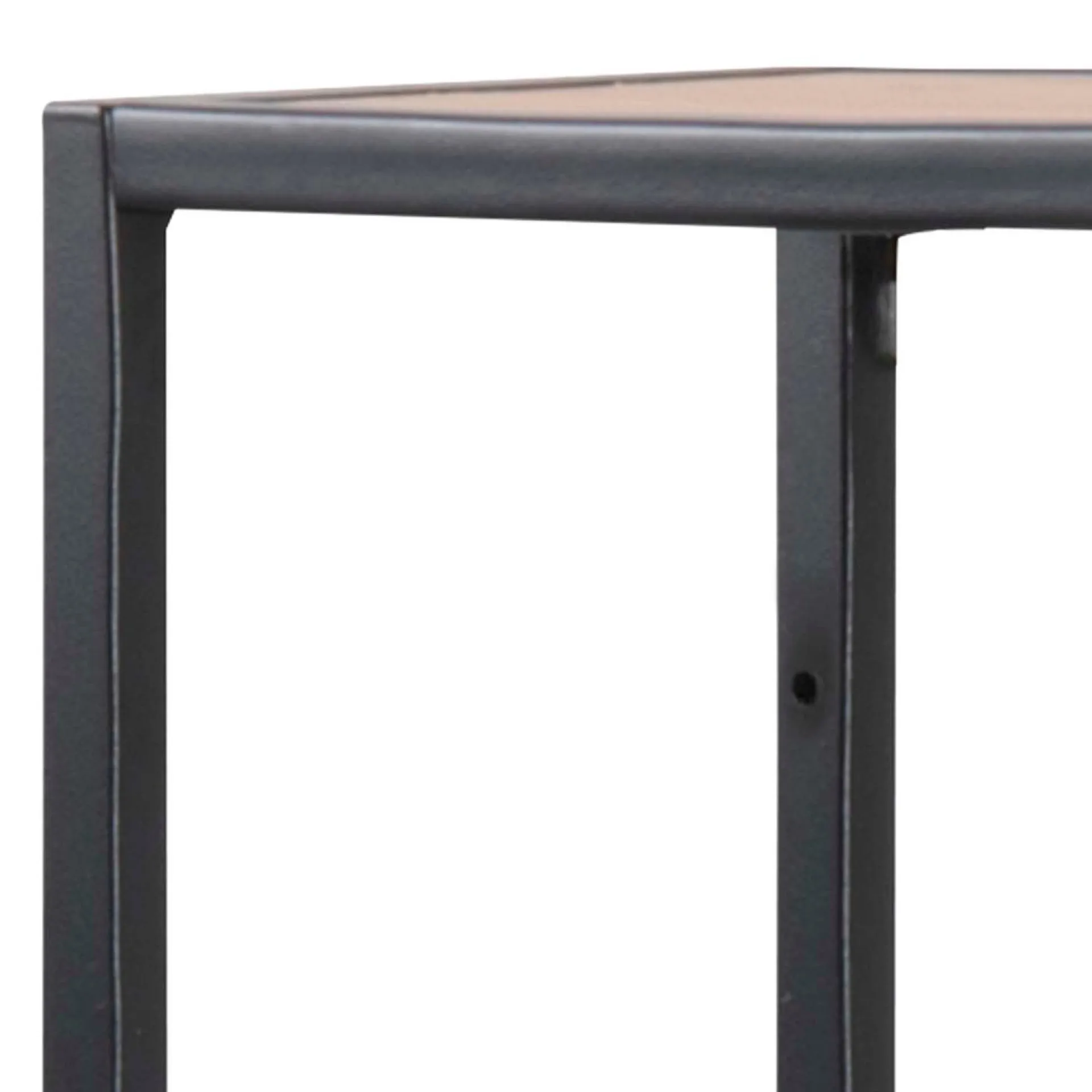 Vegghylle-Vegghylle HOME4YOU Seaford 75x20x91 cm Eik vill-eik-utseende med svart ramme