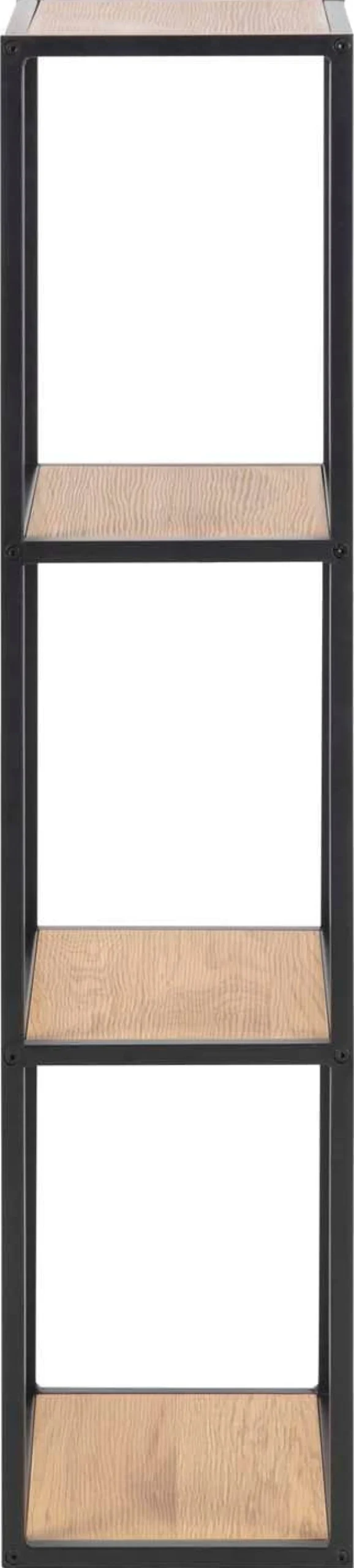 Vegghylle-Vegghylle HOME4YOU Seaford 24x37x108 cm Eik vill-eik-utseende med svart ramme