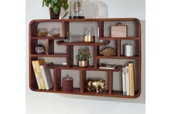 Wohnling Vegghylle Vegghengt pynteshelf i heltre 80 cm landstil