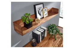 Wohnling Vegghylle-Vegghylle Vegghengt i heltre 120 cm landstil Brun