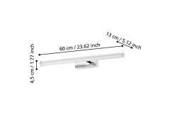 Eglo Baderomslampe Vegg-Vegglampe Vadumi 600 mm Hvit,Krom