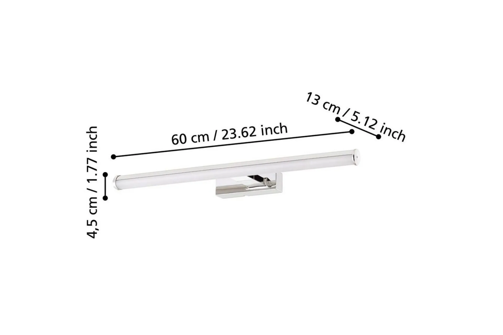Eglo Baderomslampe Vegg-Vegglampe Vadumi 600 mm Hvit,Krom