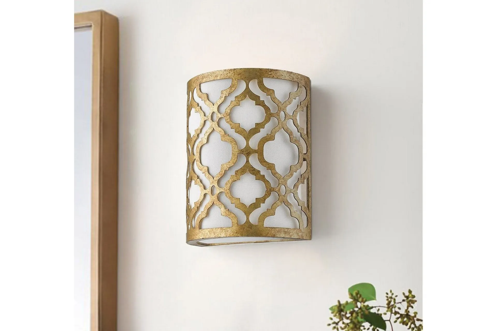 Nattbordslampe-Vegglampe Gilded Nola Arabella Gull,Elfenben