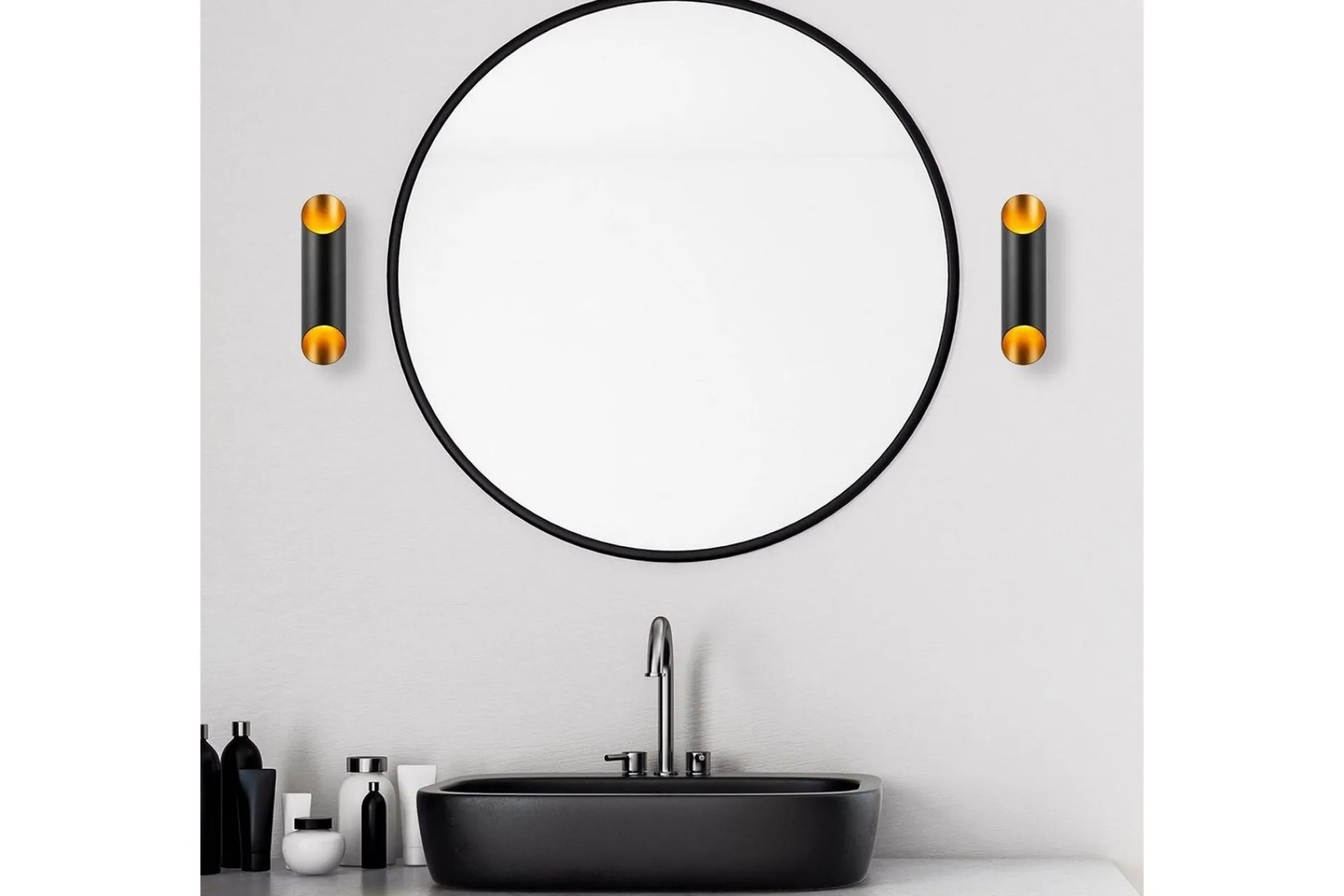 Vegg lampe Kutt Svart / Gull