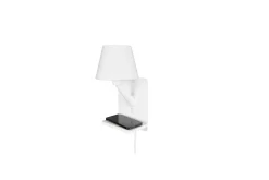 Trio Lighting Nattbordslampe-Vegglampe TRIO Comfort Matt hvit Cremehvit