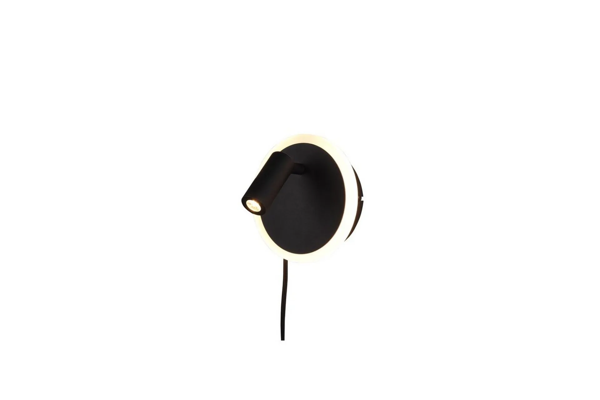 Trio Lighting Nattbordslampe-Vegglampe TRIO Jordan Matt svart Antracit