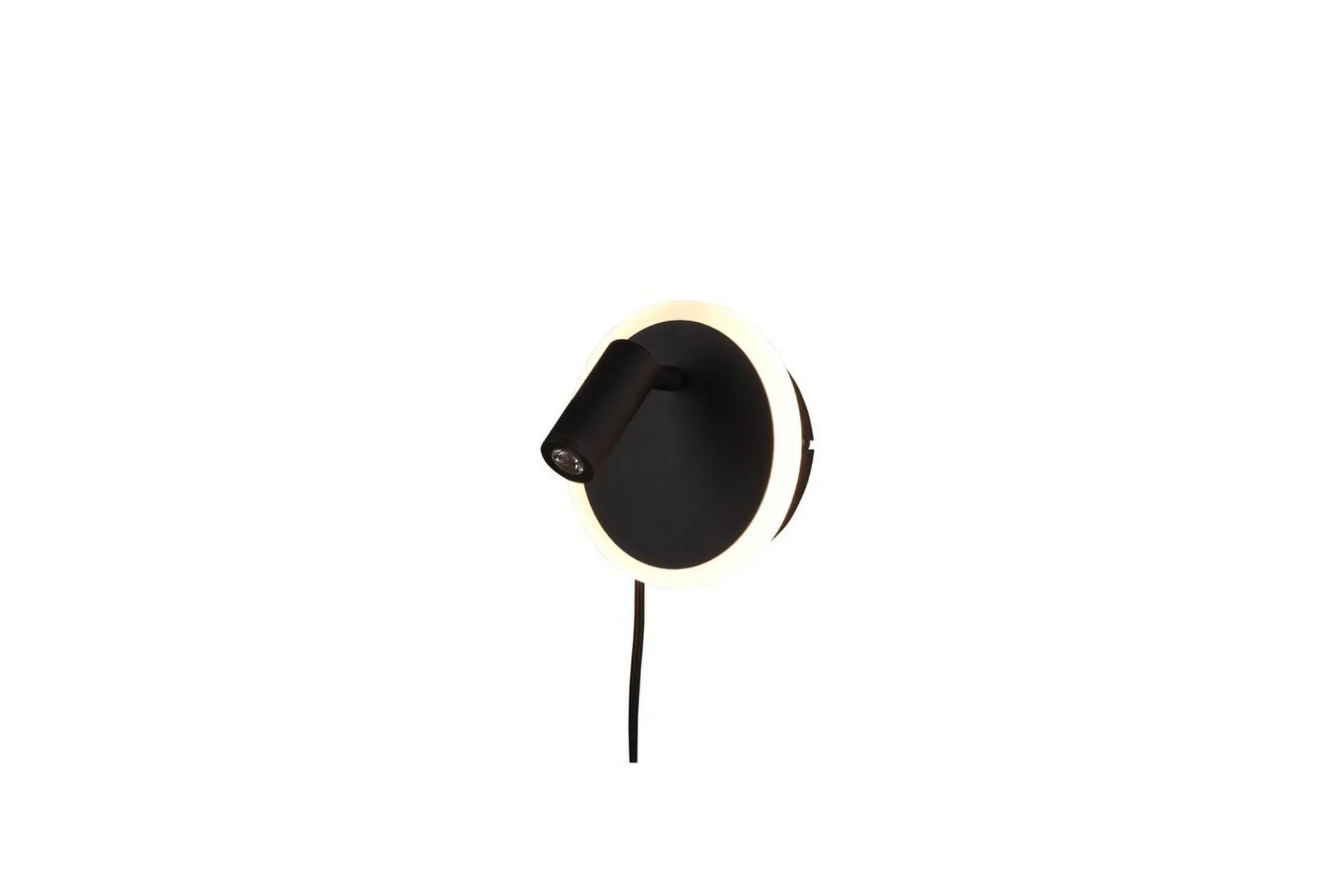 Trio Lighting Nattbordslampe-Vegglampe TRIO Jordan Matt svart Antracit