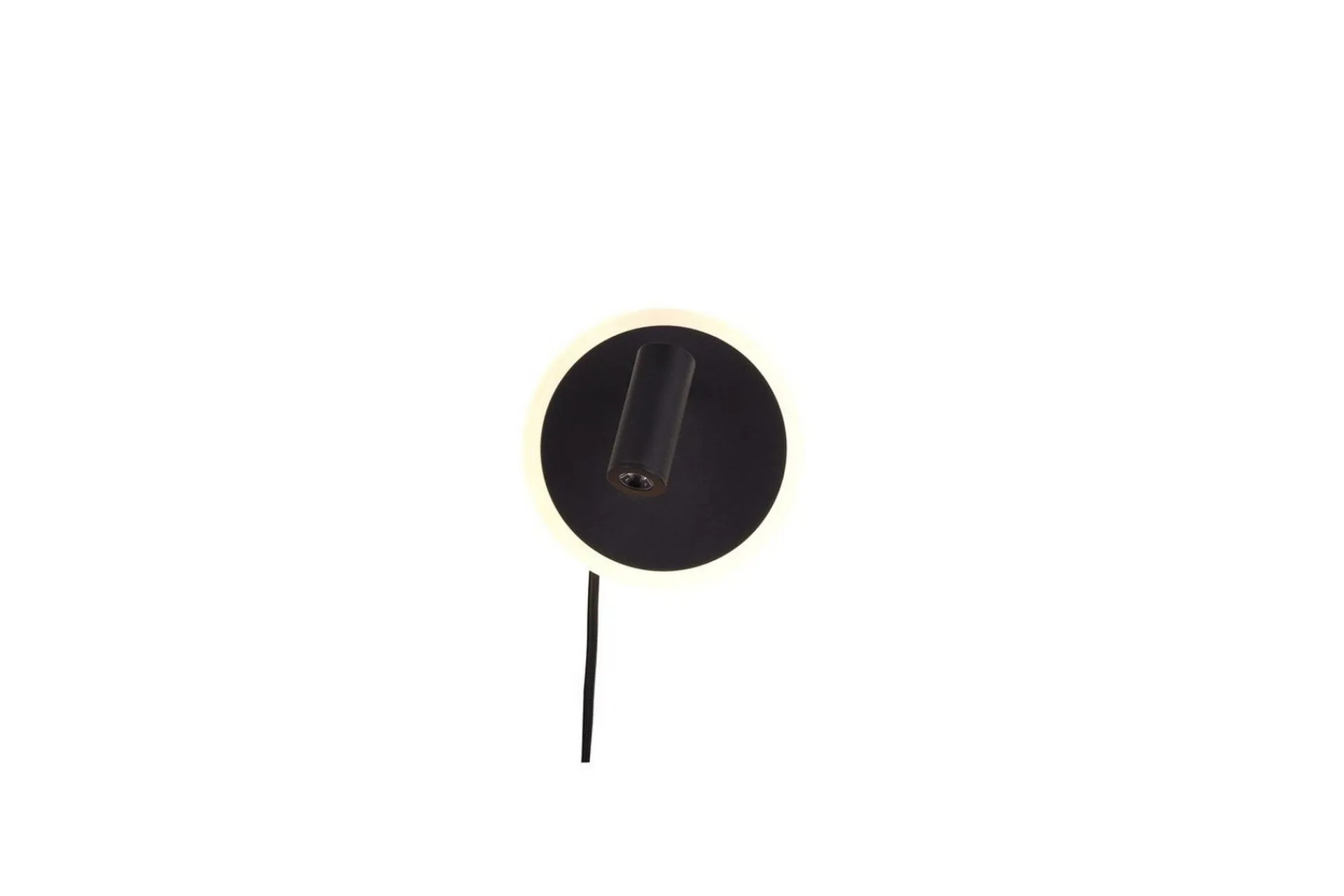 Trio Lighting Nattbordslampe-Vegglampe TRIO Jordan Matt svart Antracit