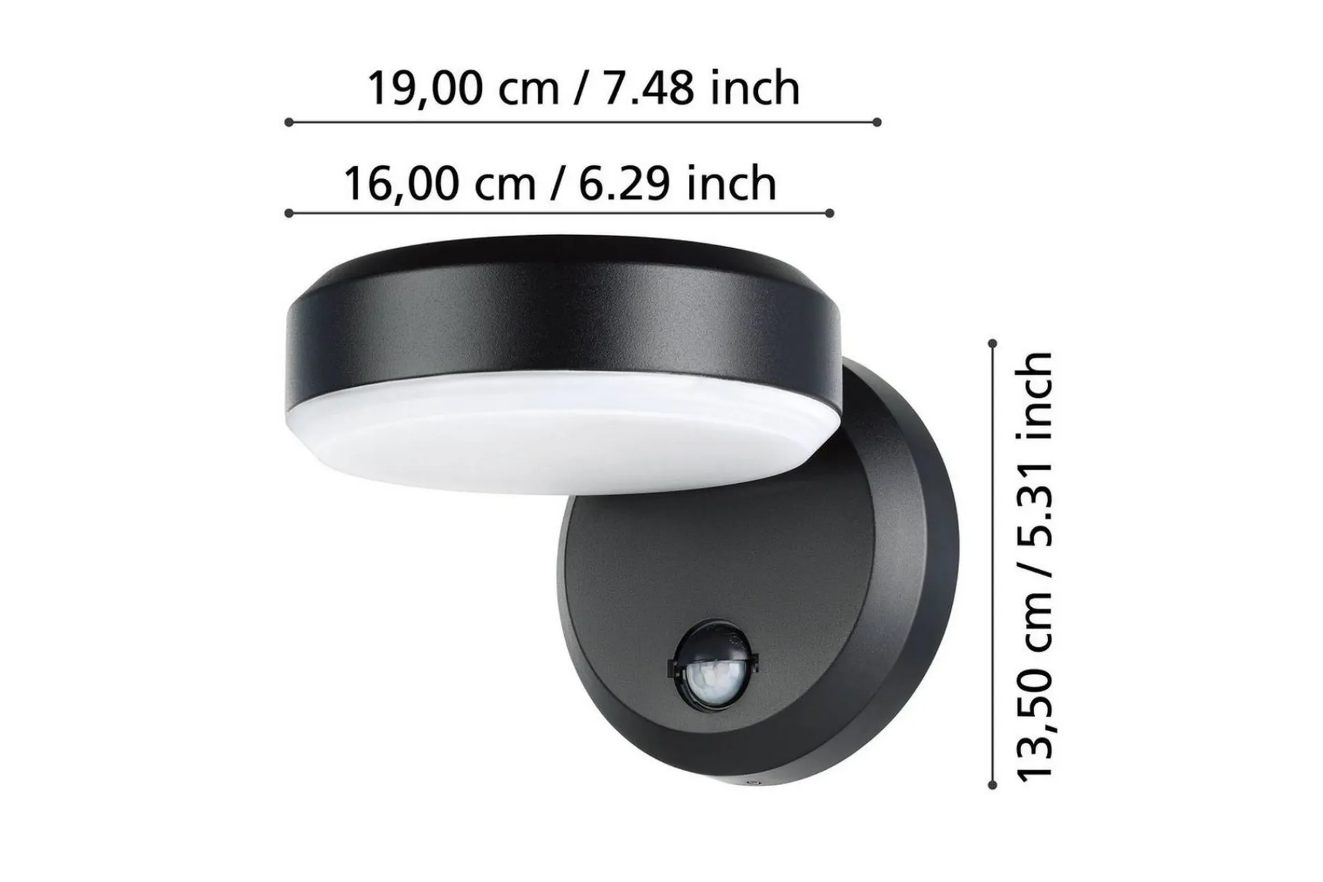 Eglo Markbelysning|Spotlights & Downlights-Vegglampe utendørsbelysning Fornaci med sensor Hvit,Svart