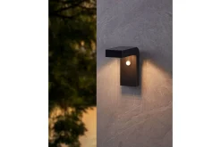 Eglo Solcelle Utelys & Solcellelamper-Vegglampe utendørsbelysning Baracconi med sensor Svart