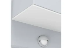 Eglo Entré|Fasadebelysning-Vegglampe Utendørs Azzinano med Sensor Sølv,Hvit