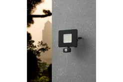 Eglo Entré|Fasadebelysning-Veggstrålkaster Utendørs Faedo 3 med Sensor 30W, Svart