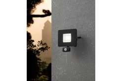 Eglo Entré|Fasadebelysning-Veggstrålkaster Utendørs Faedo 3 med Sensor 30W, Svart