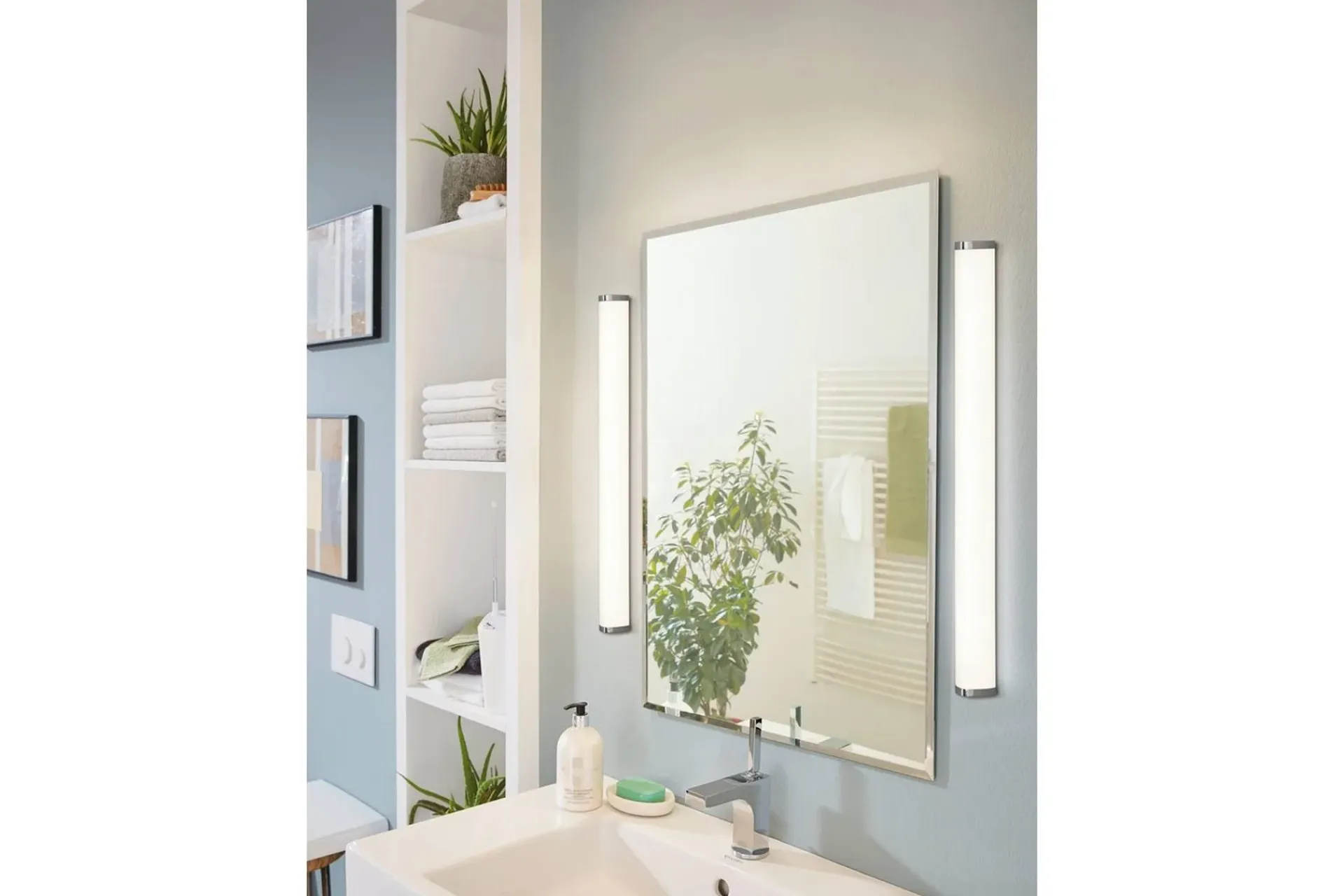 Eglo Baderomslampe Vegg-Vegg-/Taklampe Gita 2 900 mm Hvit,Krom