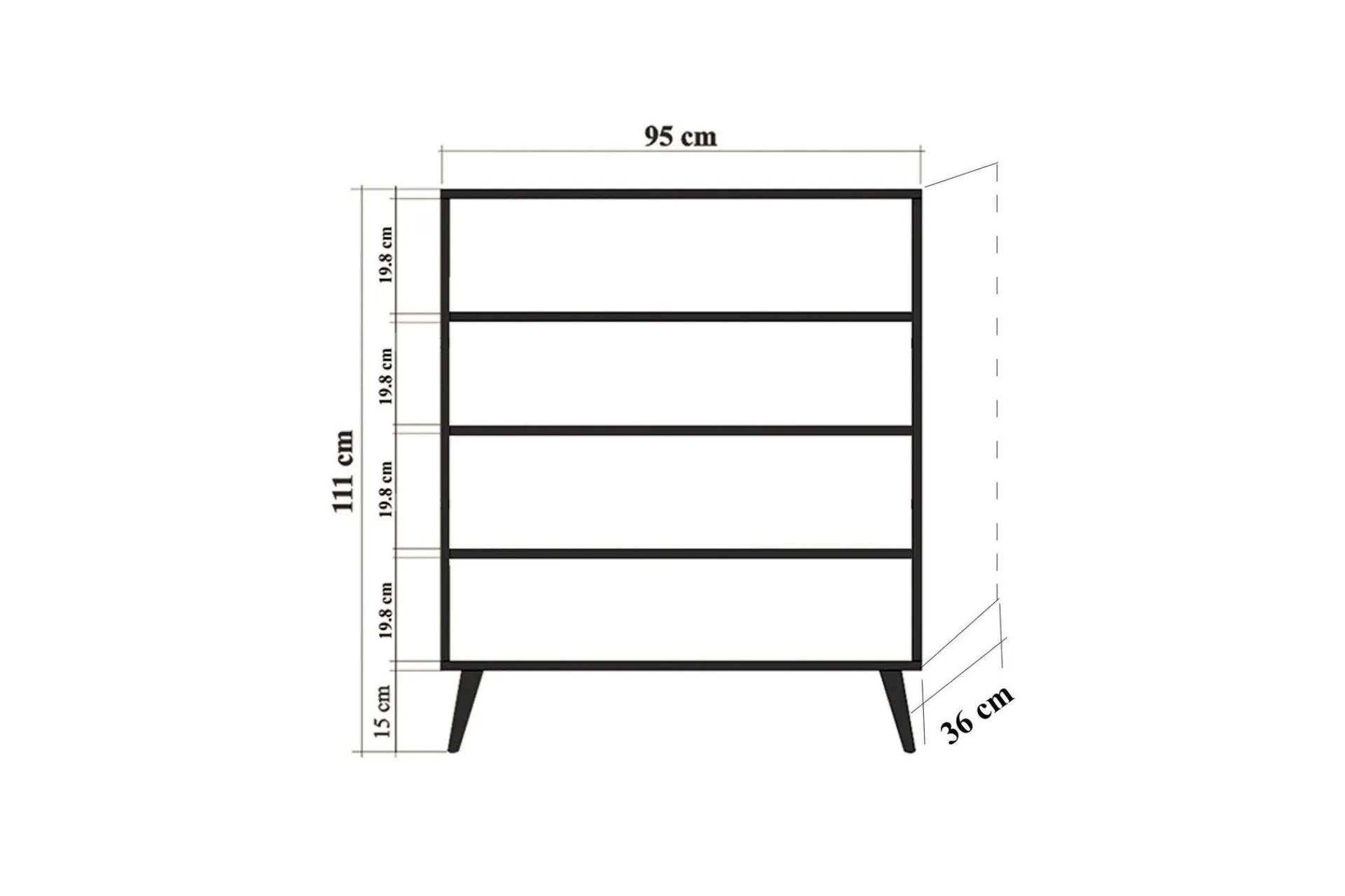 Skap-Vellavie Skap 95 cm Regnbuepanel Flerfärgad
