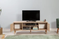 Tv-Benk & Mediabenk-Vellavie TV-benk 140 cm Panel Brun