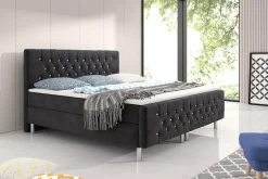 Berg & Strand Kontinentalsenger|Komplett Sengepakke-Velluto Crystal Komplett Sengepakke 180x200 Svart Fløyel