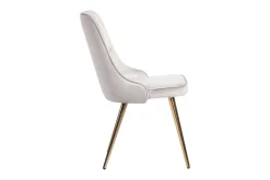 Venture Home Spisestoler & Kjøkkenstoler-Velvet Deluxe Fløyelstol Messing,Grey