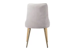 Venture Home Spisestoler & Kjøkkenstoler-Velvet Deluxe Fløyelstol Messing,Grey