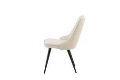 Venture Home Spisestoler & Kjøkkenstoler-Velvet Deluxe Lyx Fløyelstol Beige,Svart