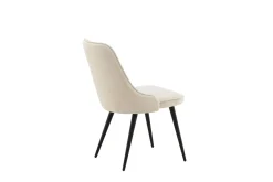 Venture Home Spisestoler & Kjøkkenstoler-Velvet Deluxe Lyx Fløyelstol Beige,Svart