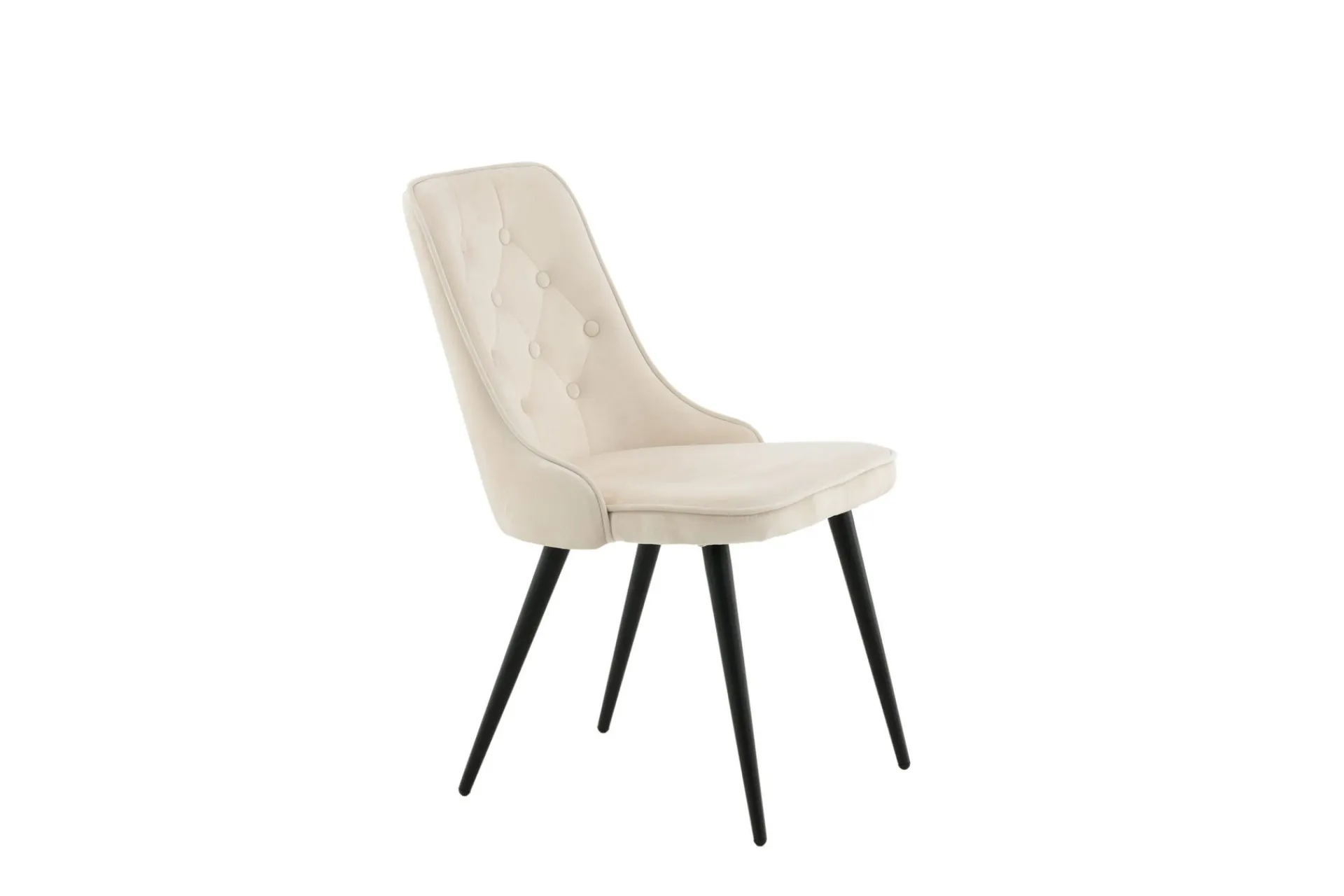 Venture Home Spisestoler & Kjøkkenstoler-Velvet Deluxe Lyx Fløyelstol Beige,Svart