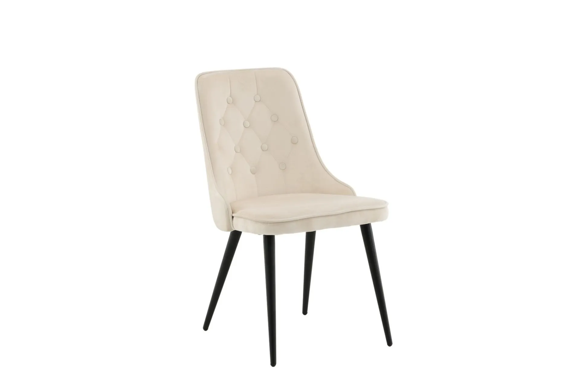 Venture Home Spisestoler & Kjøkkenstoler-Velvet Deluxe Lyx Fløyelstol Beige,Svart