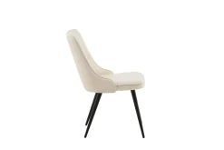 Venture Home Spisestoler & Kjøkkenstoler-Velvet Deluxe Lyx Fløyelstol Beige,Svart