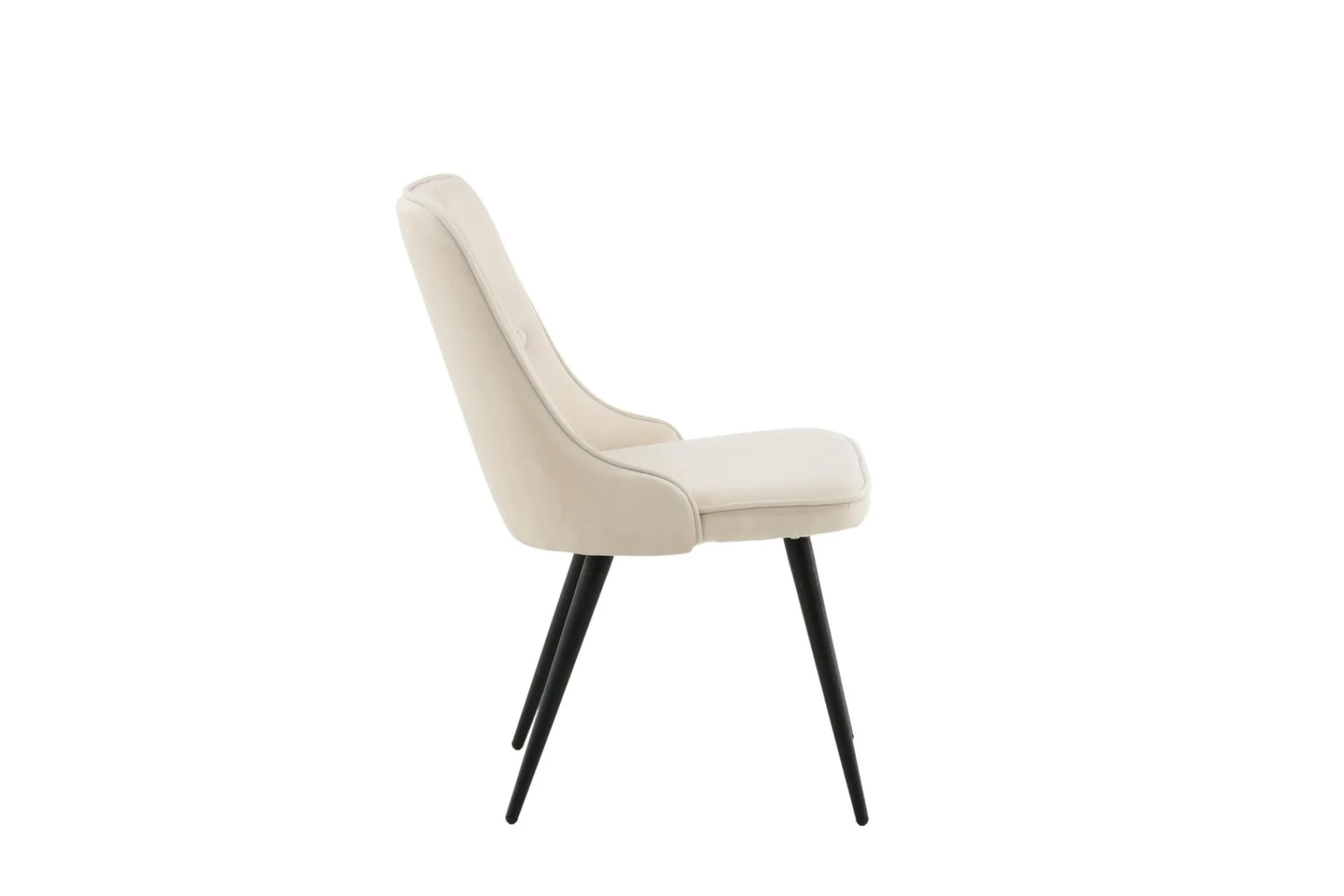 Venture Home Spisestoler & Kjøkkenstoler-Velvet Deluxe Lyx Fløyelstol Beige,Svart