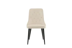 Venture Home Spisestoler & Kjøkkenstoler-Velvet Deluxe Lyx Fløyelstol Beige,Svart