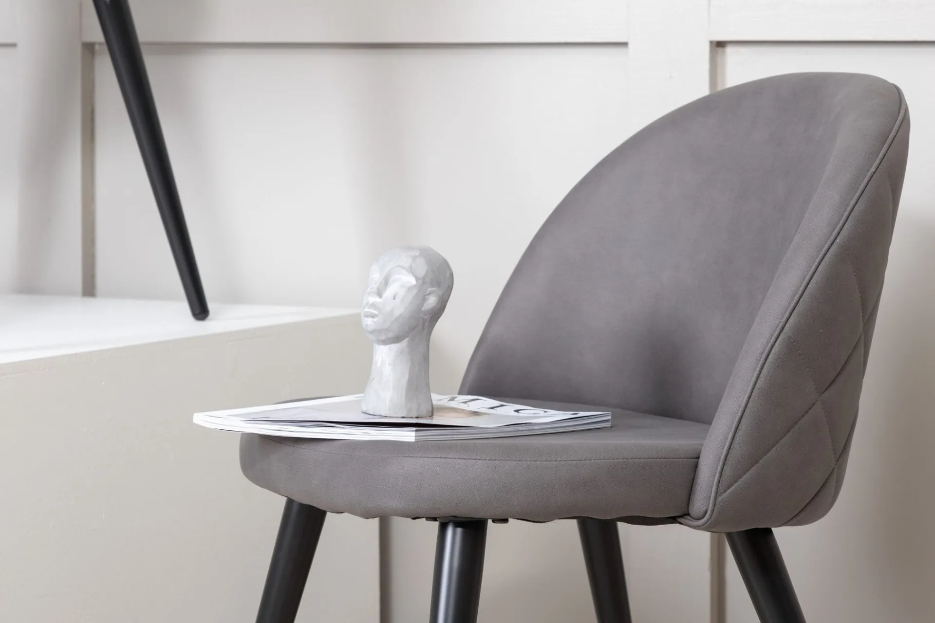 Venture Home Spisestoler & Kjøkkenstoler-Velvet Stitches Spisestol Svart,Grey